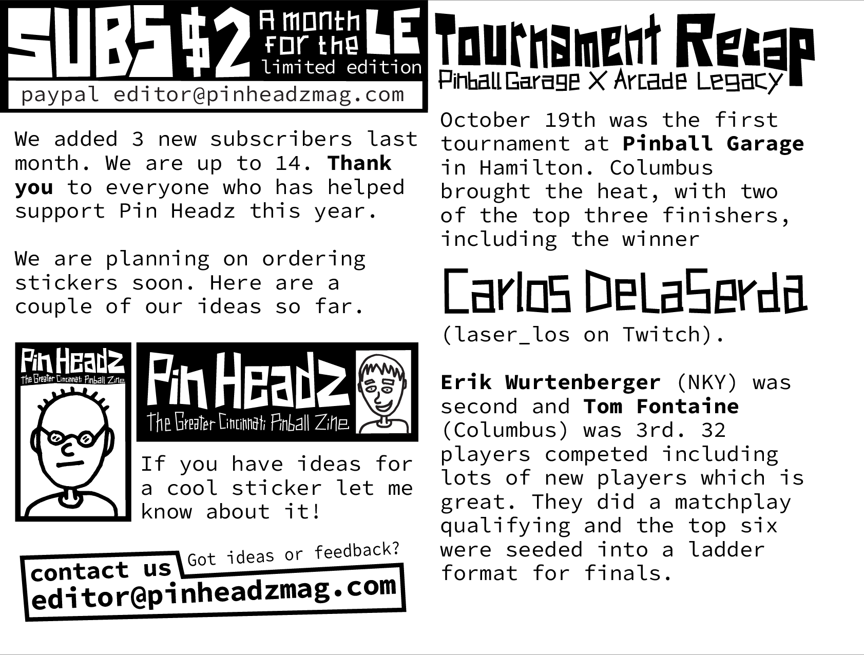 Pin Headz - Issue 11Page 2-3 (of 8)