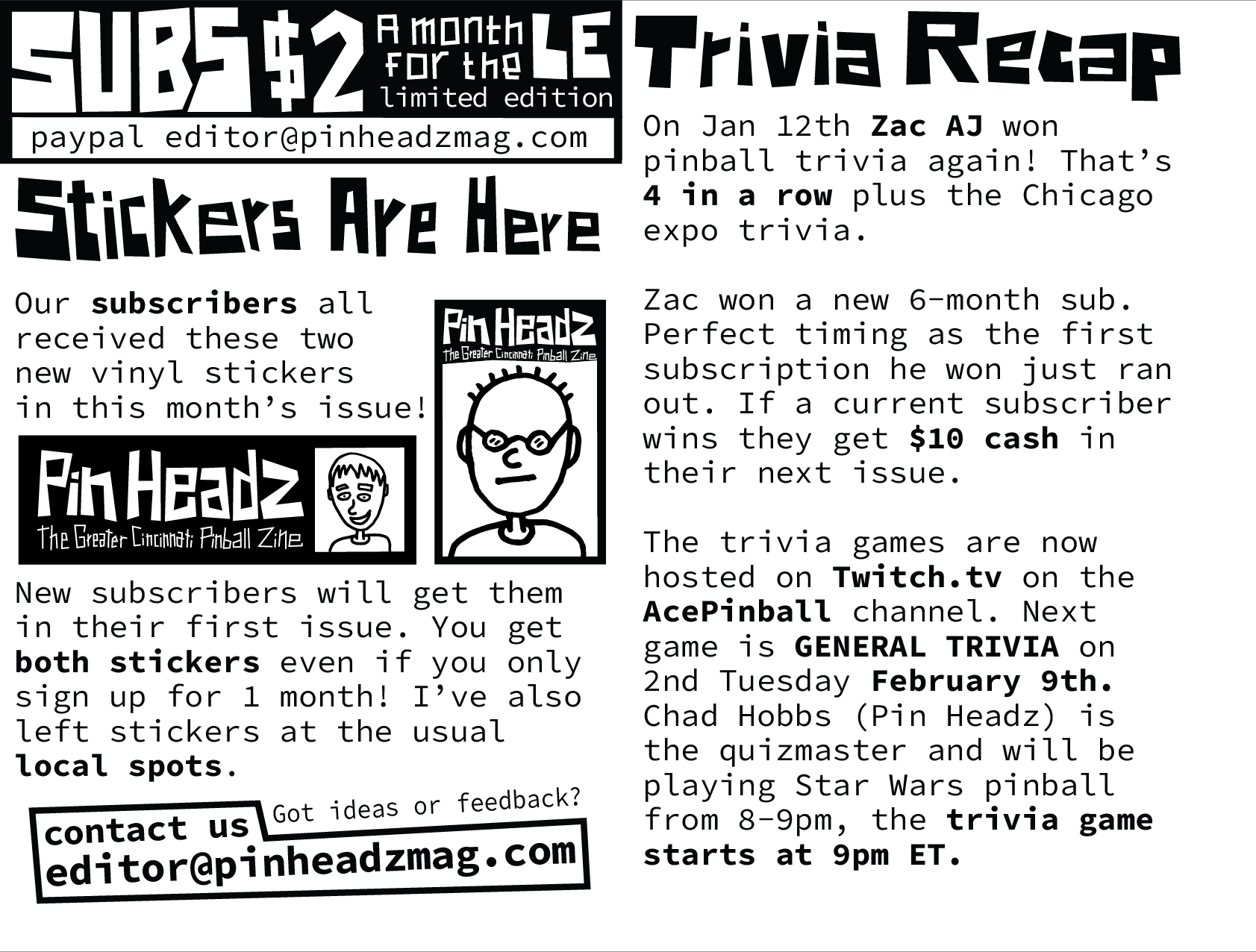 Pin Headz - Issue 14Page 2-3 (of 8)