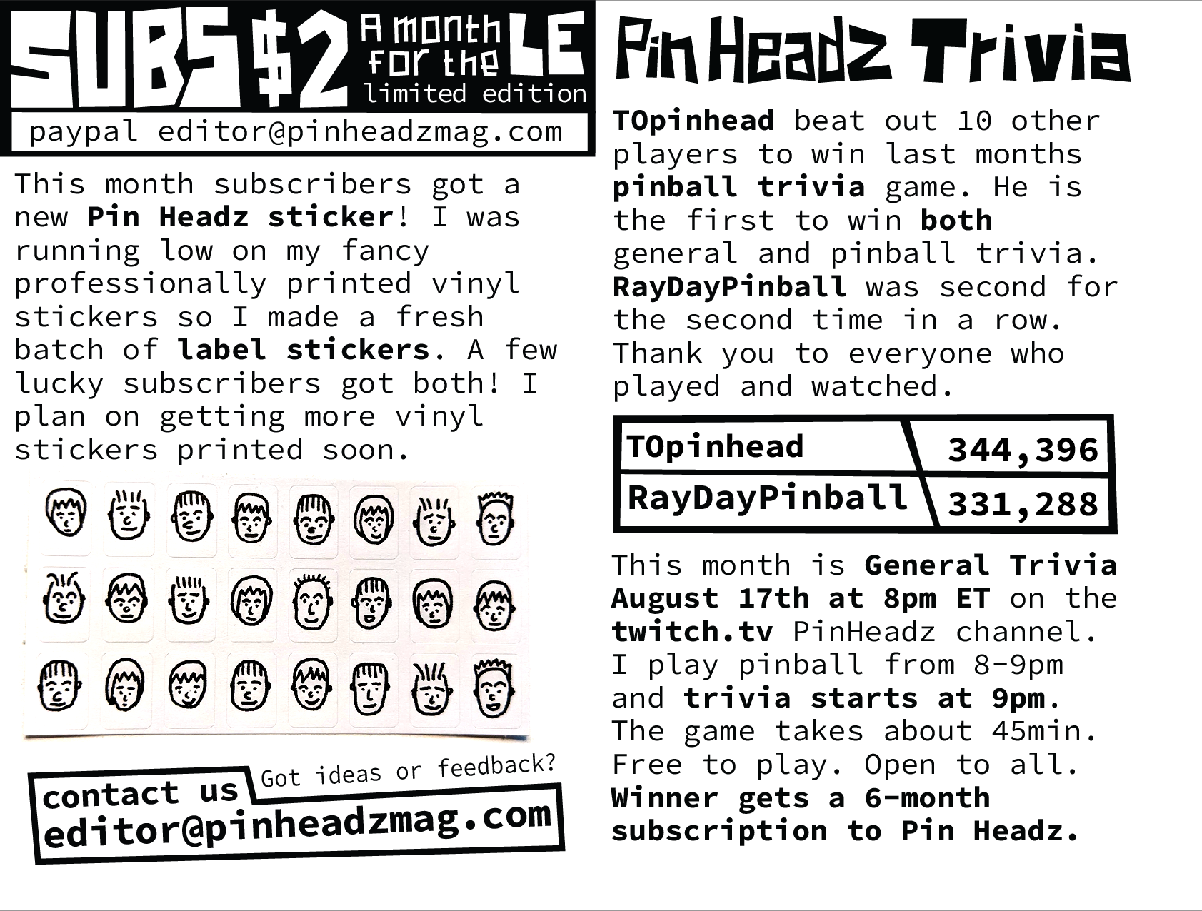 Pin Headz - Issue 20Page 2-3 (of 8)
