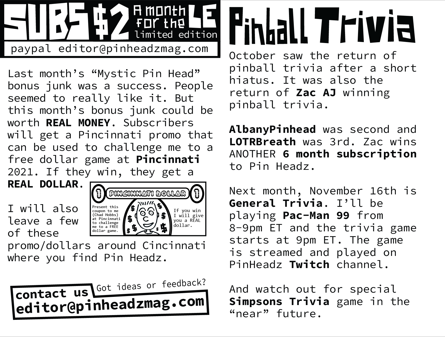 Pin Headz - Issue 23Page 2-3 (of 8)